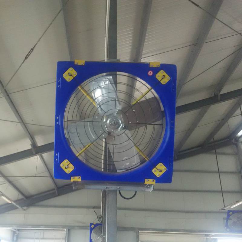 Ενεργειακή απόδοση 410w Ατμοσφαιρικοί ανεμιστήρες εκτροφής πουλερικών Ατμοσφαιρικός ανεμιστήρας με υψηλής αντοχής πλαίσιο PE
