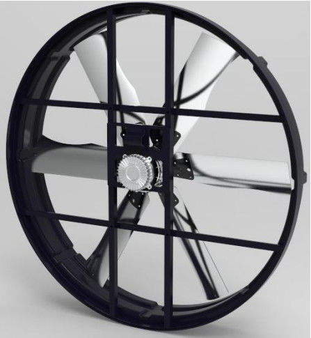 Βιομηχανικός ανεμιστήρας εξαγωγής 2000w/2.7hp 380-480V με λεπίδα 72 ιντσών για μεγάλα χώρα και αγροκτήματα