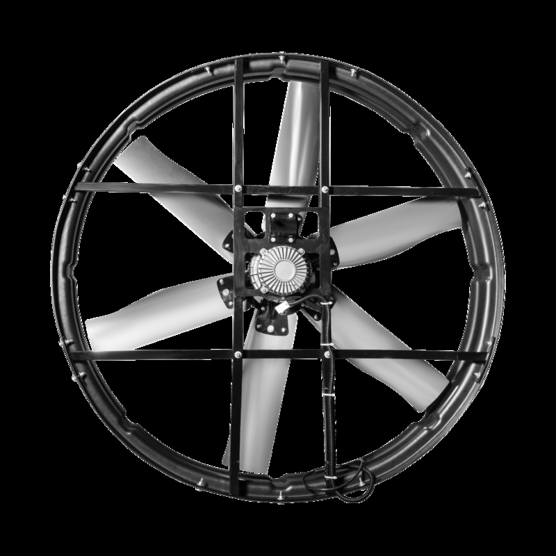 Φανατικός ανεμιστήρας 2000W 72 με επίπεδο προστασίας IP55 και ταχύτητα περιστροφής 345r/min για βιομηχανικά καυσαέρια