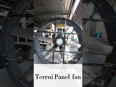 Βιομηχανικός ανεμιστήρας οροφής 38 λεπίδες 28273m\u00b3/h Ρεύση αέρα για κτηνοτροφία